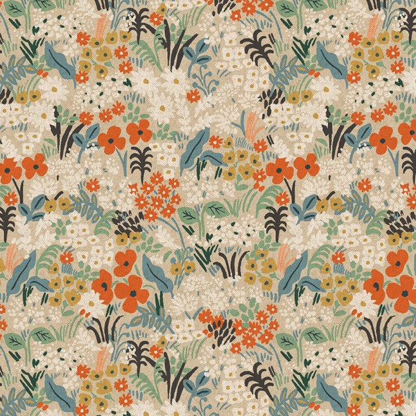 Meadow - Flax Multi Unbleached CANVAS Metallic