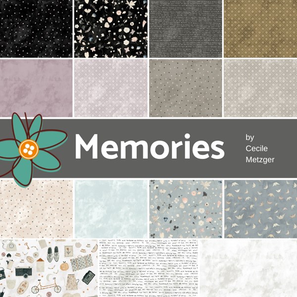 Memories Fat Quarter Bundle | Cecile Metzger | 15 FQs