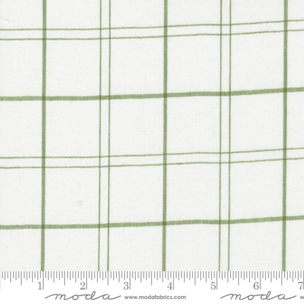 Merry Little Christmas Tartan - Green on White