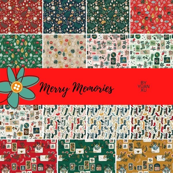 Merry Memories Fat Quarter Bundle | Yuan Xu | 15 FQs
