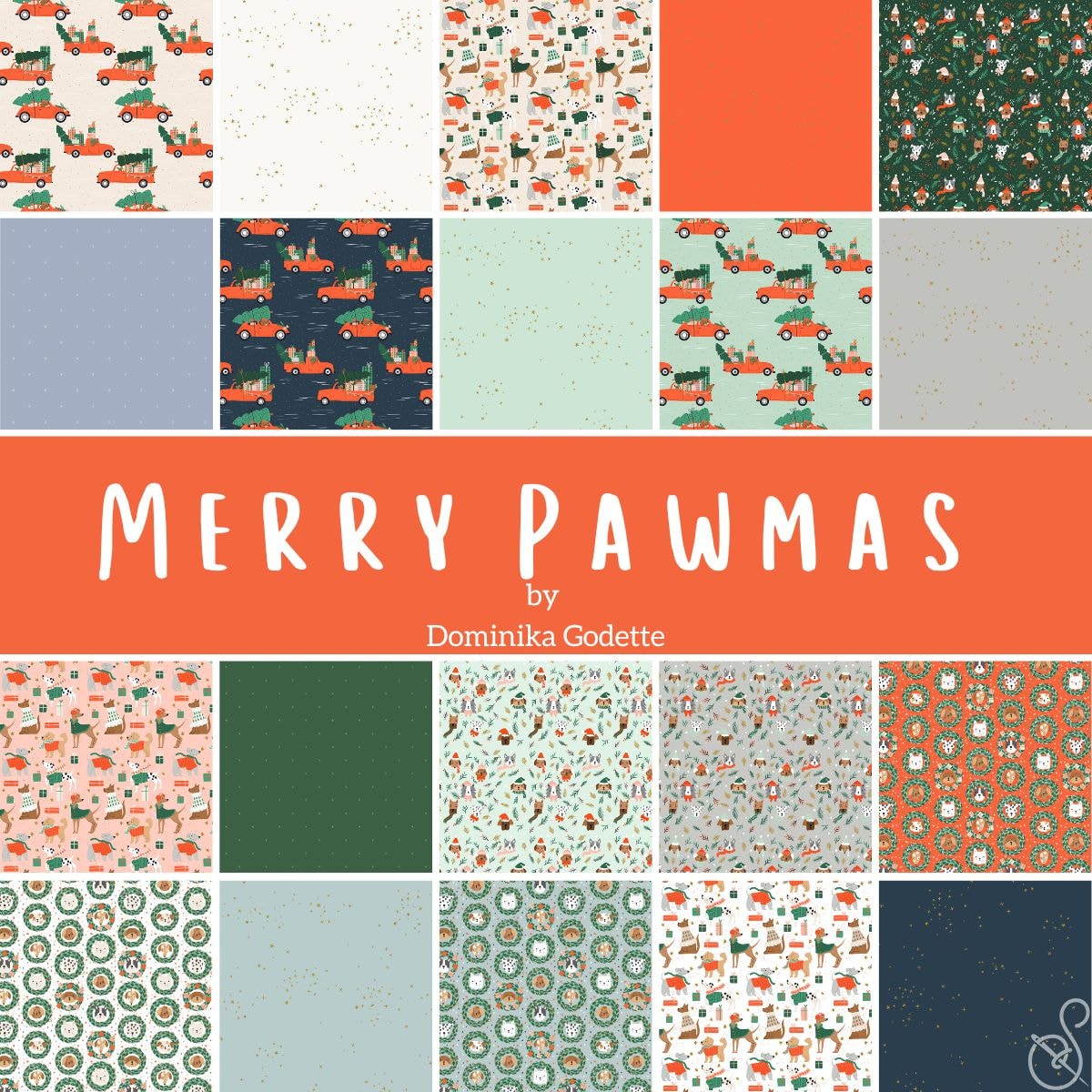 Merry Pawmas Fat Quarter Bundle | Dominika Godette | 20 FQs