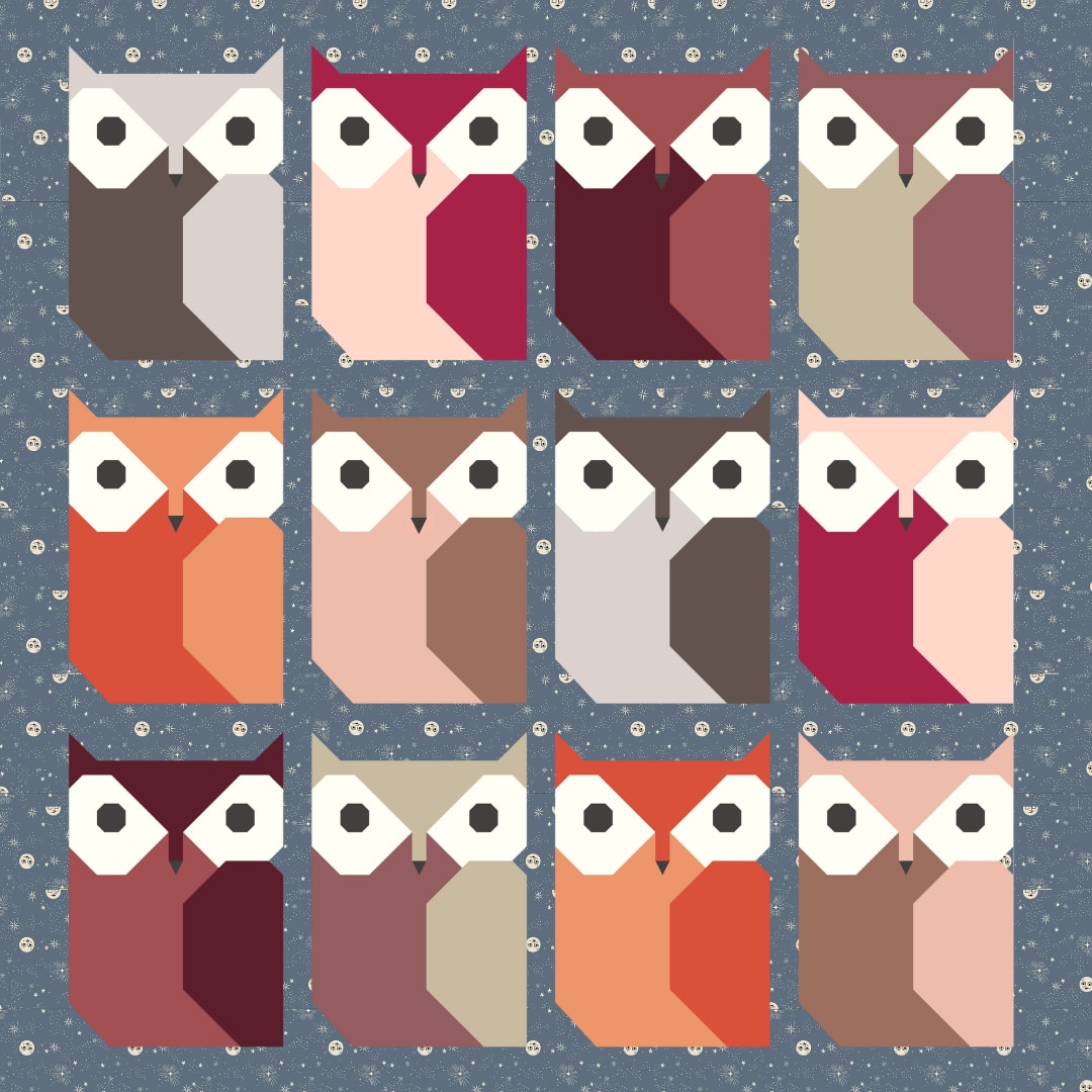 Midnight Owl Quilt Kit - PATTERN SOLD SEPARATELY - Night Owl