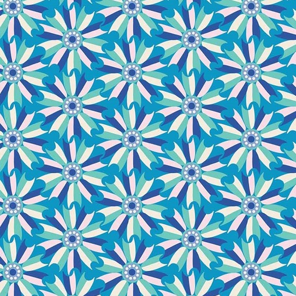Midsommar Floral Pinwheel - Blue