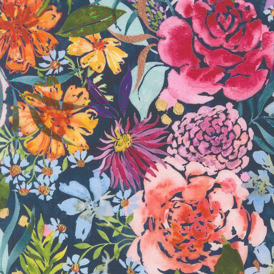 Midsummer Bloom - Navy CANVAS
