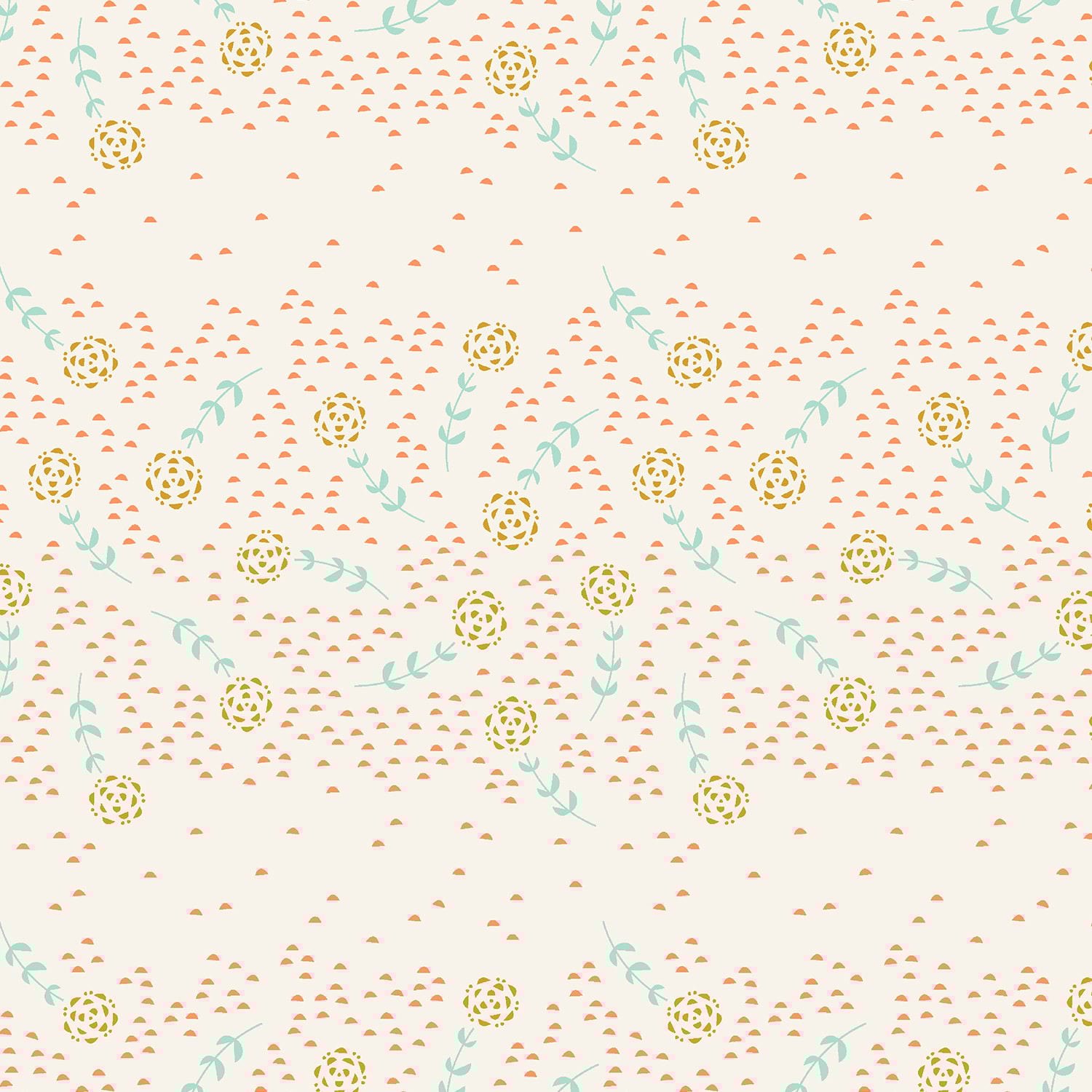 Modern Meadow Flower Field - Honey