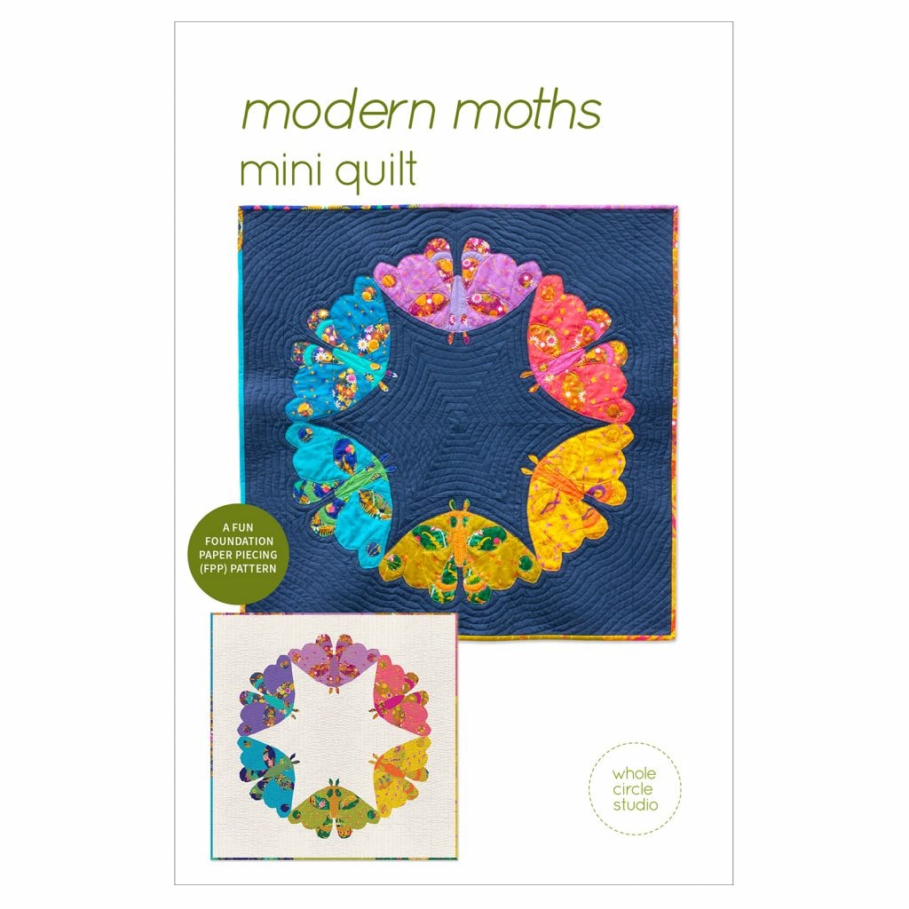 Modern Moths Mini Quilt Pattern | Whole Circle Studios
