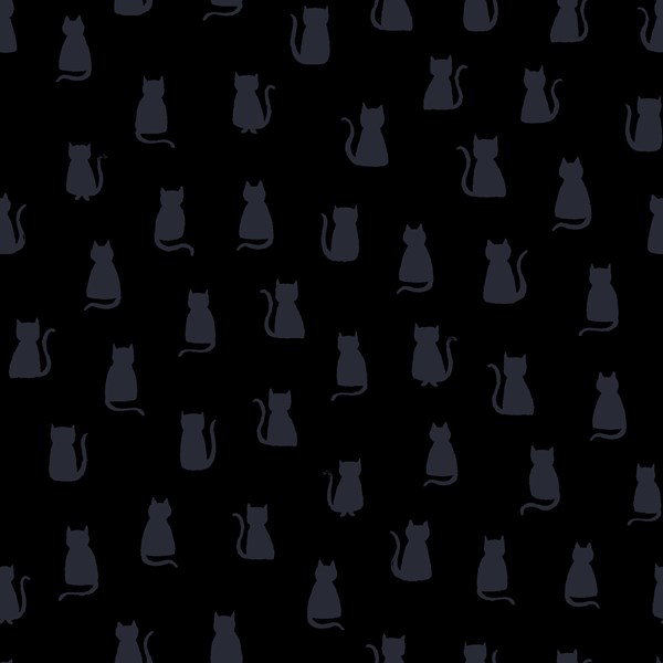Monochrome Hello Kitties - Black