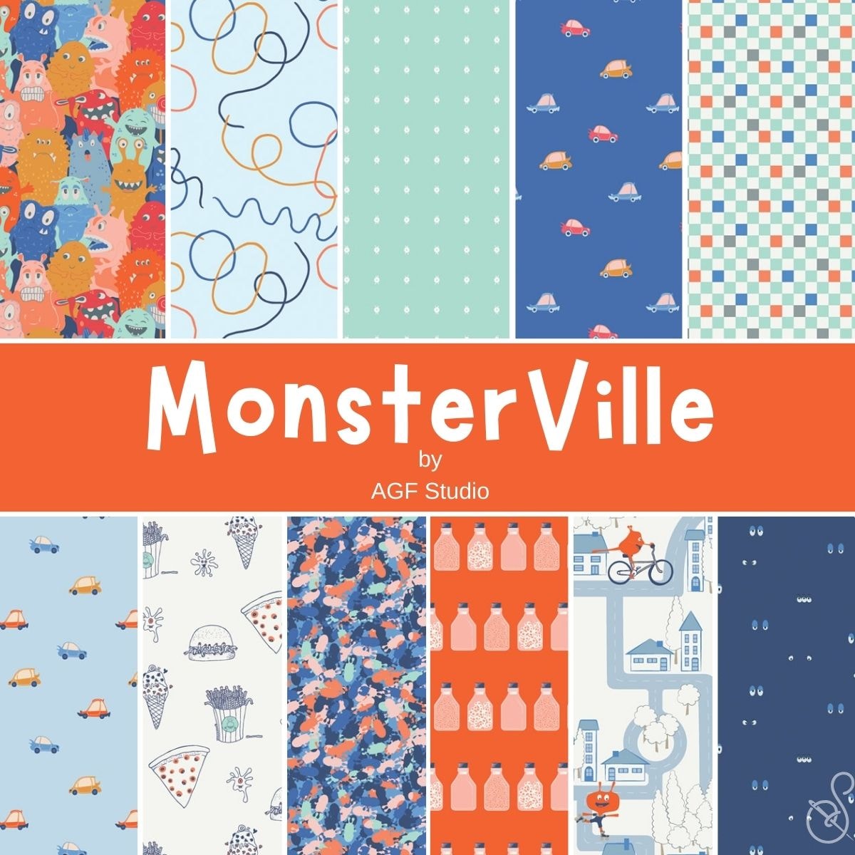 MonsterVille Fat Quarter Bundle | AGF Studio | 11 FQs