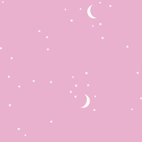 Moon and Stars - Pink