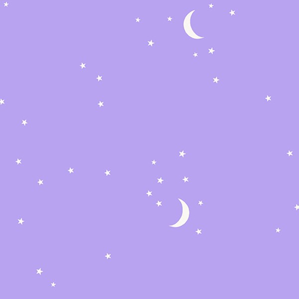 Moon and Stars - Purple