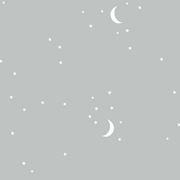 Moon and Stars - Gray