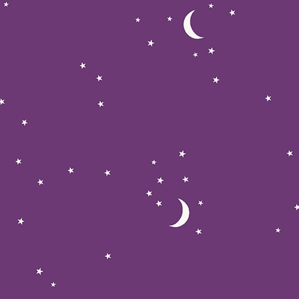 Moon and Stars - Aubergine