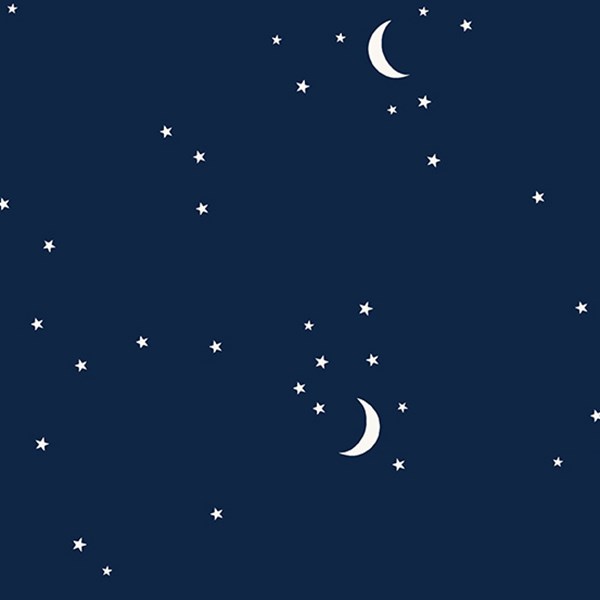 Moon and Stars - Navy