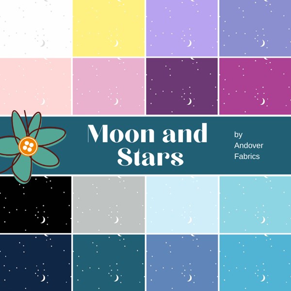 Moon and Stars Fat Quarter Bundle | Andover | 16 FQs