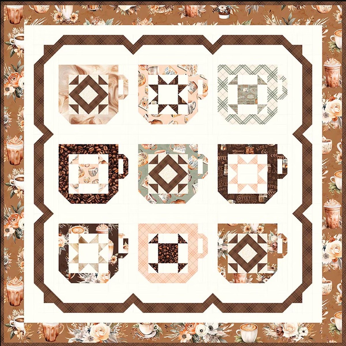 Mug Collection Quilt Pattern | Sandy Gervais