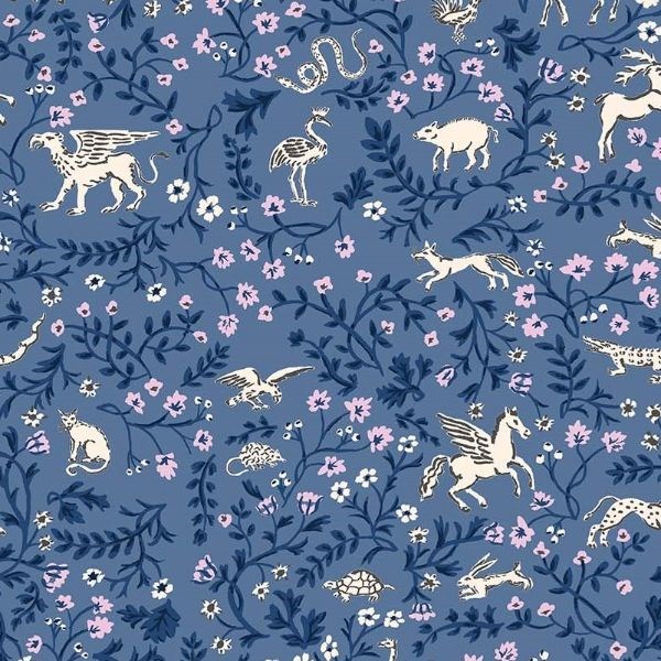 Mythical Animals in Blue
