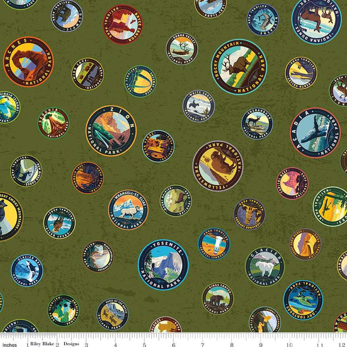 National Parks Emblems - Avocado