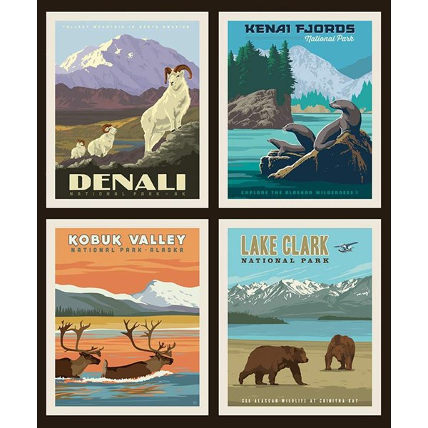 National Parks Pillow Panel - Alaska
