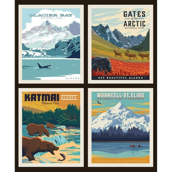 National Parks Pillow Panel - Alaska