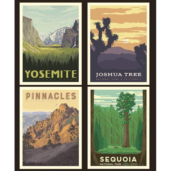 National Parks Pillow Panel - California