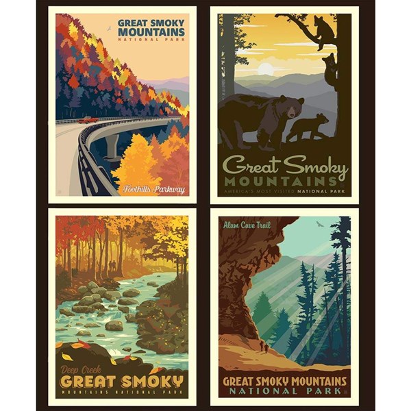 National Parks Pillow Panel - Great Smoky Mountains