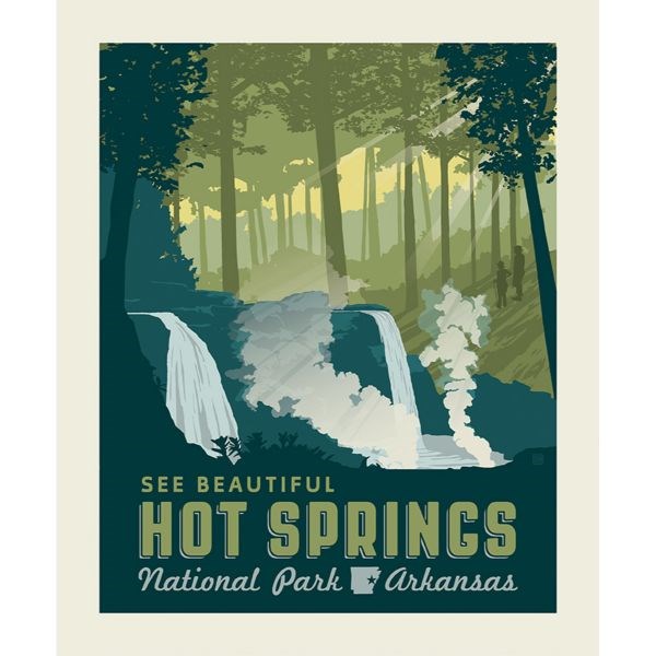 National Parks Poster Panel - Hot Springs