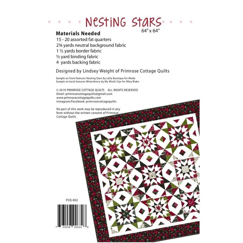 Nesting Stars Quilt Pattern | Primrose Cottage Quilts