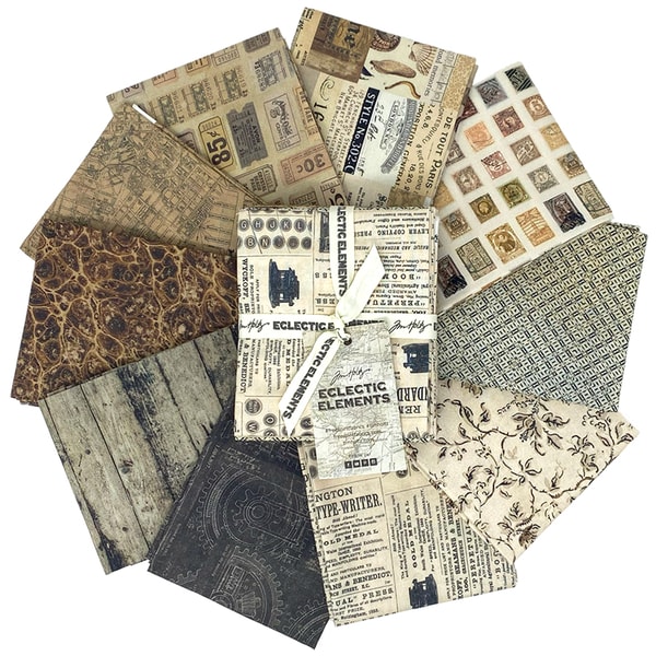 Neutral Palette Fat Quarter Bundle | Tim Holtz | 10 FQs