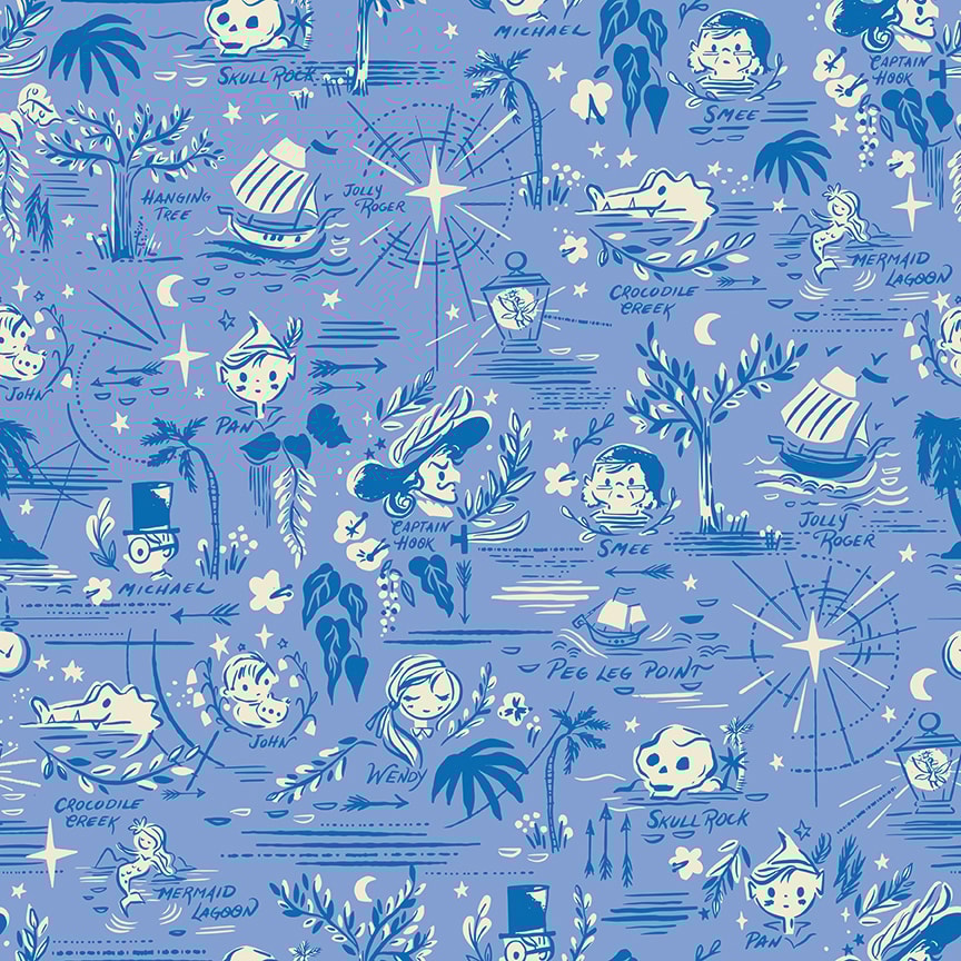 Neverland Map - Periwinkle