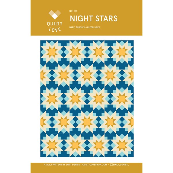 Night Stars Pattern by Quilty Love
