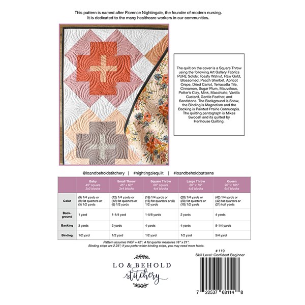 Nightingale Quilt Pattern | Lo & Behold Stitchery