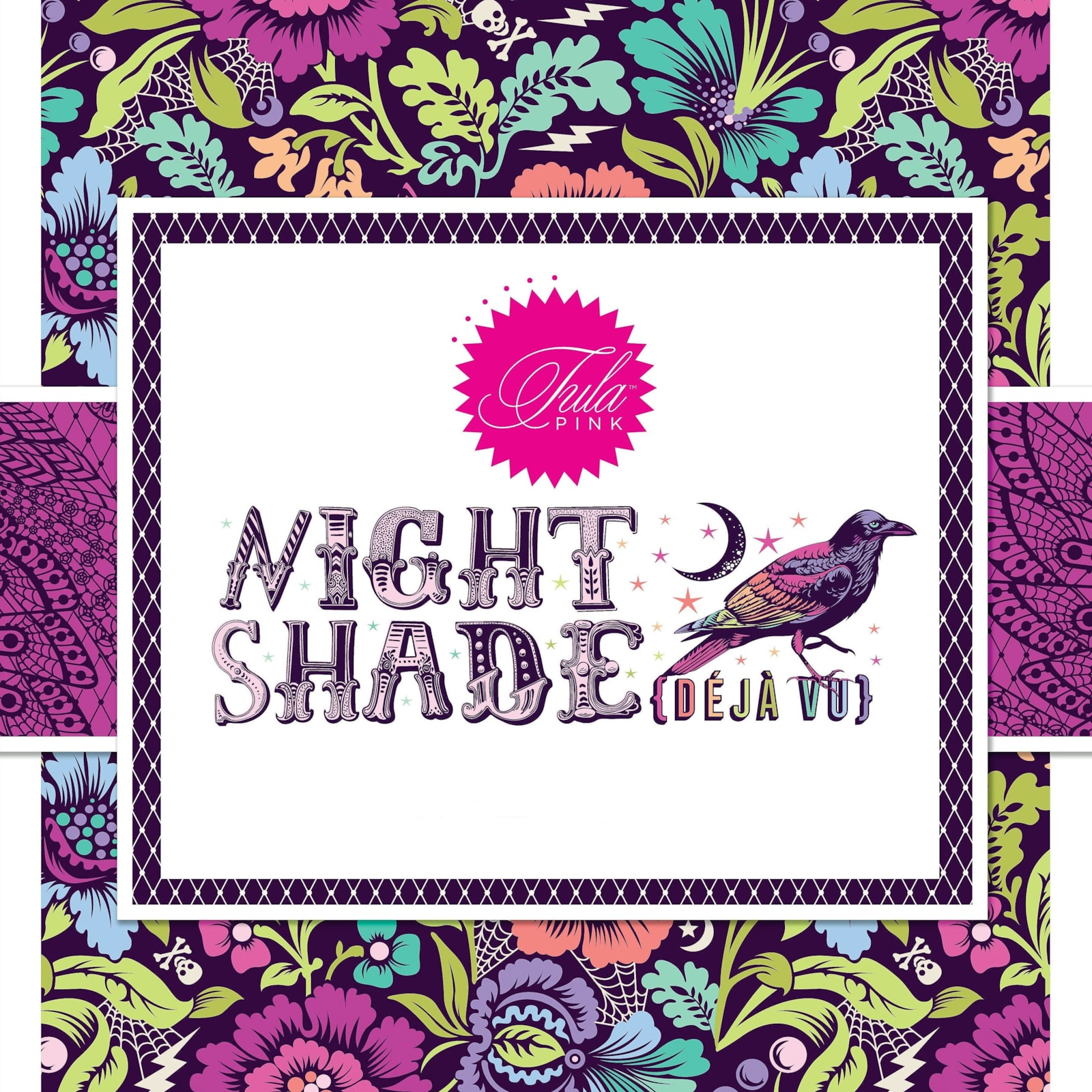 Nightshade (Déjà Vu)  Fat Quarter Bundle | Tula Pink | 8 FQs
