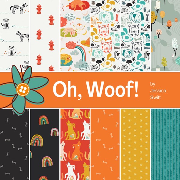 Oh, Woof! Half Yard Bundle | Jessica Swift | 12 SKUs