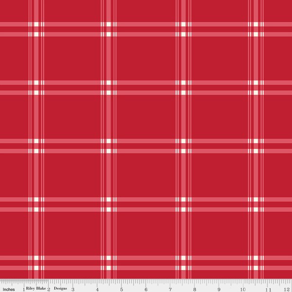 Plaid - Coral Red