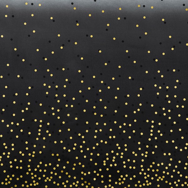 Fabric by the Yard Cotton Print Fabric Yardage Ombre Confetti Metallic Onyx Fabric Material