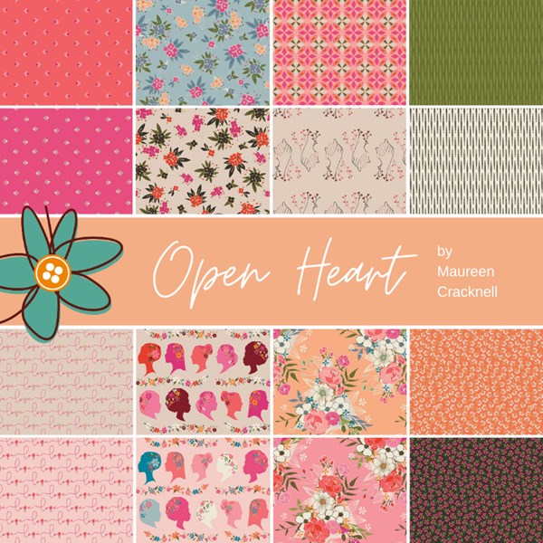 Open Heart Half Yard Bundle | Maureen Cracknell | 16 SKUs