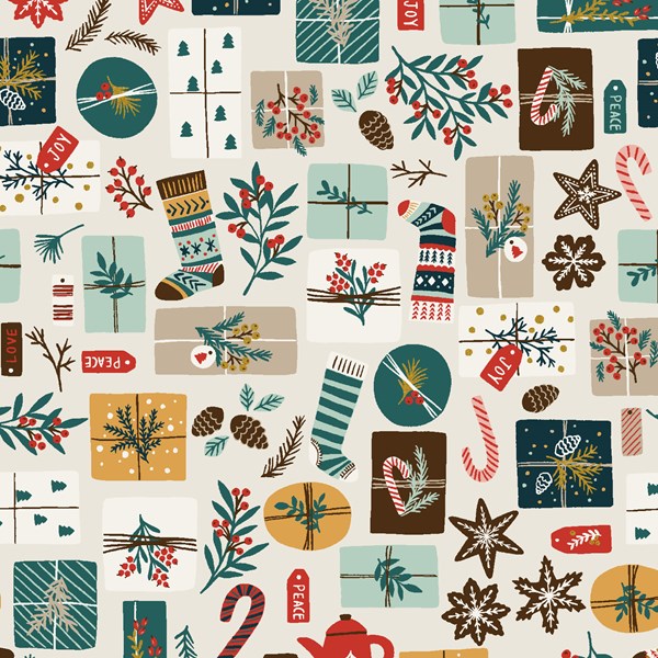 Opening Presents - Ivory Metallic