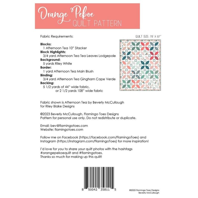 Orange Pekoe Quilt Pattern | Beverly McCullough