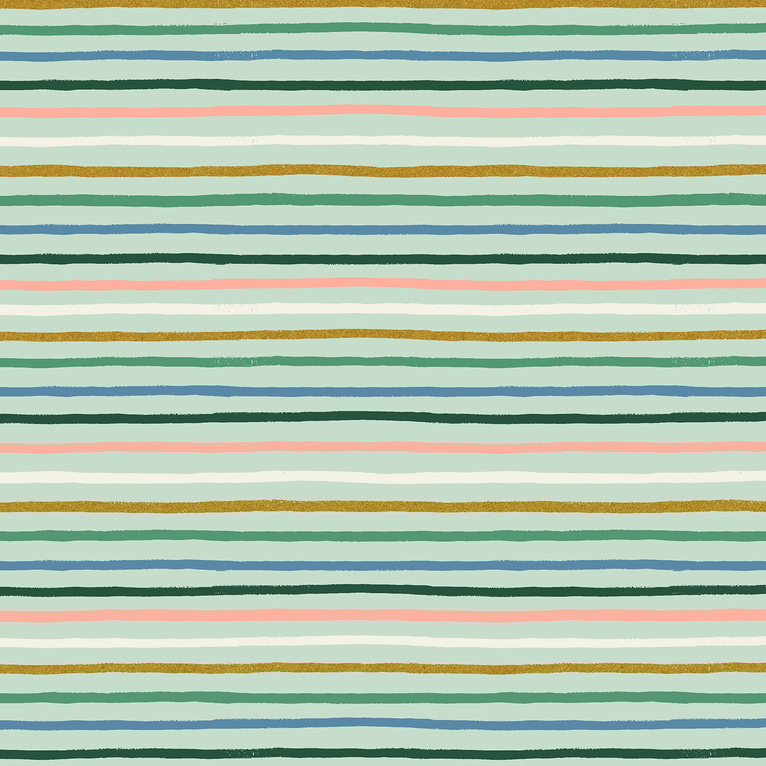 Happy Stripe - Mint Multi Metallic