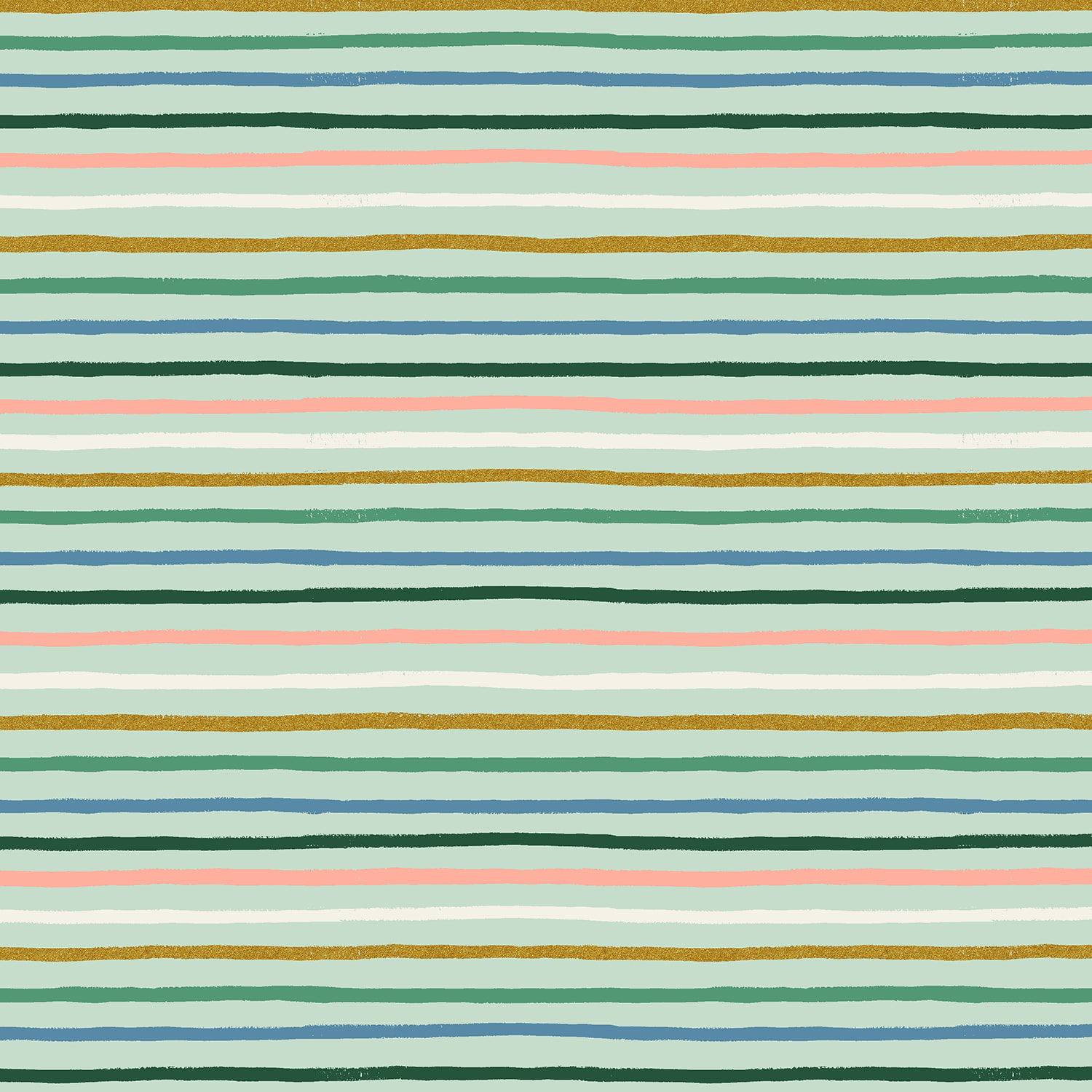 Happy Stripe - Mint Multi Metallic