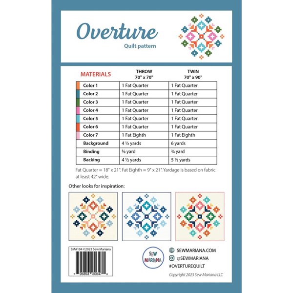 Overture Quilt Pattern | Sew Mariana