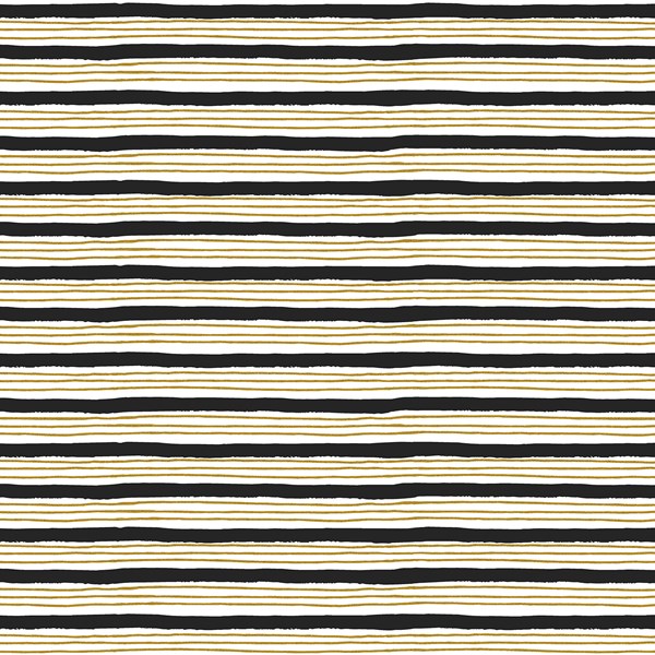 Painterly Stripes - Black Metallic