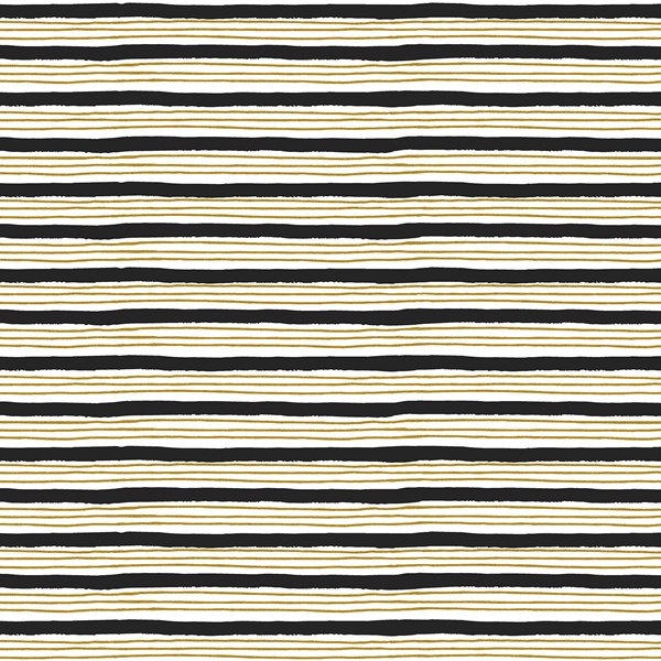 Painterly Stripes - Black Metallic