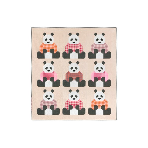 Pandas in Sweaters Quilt Kit | Elizabeth Hartman