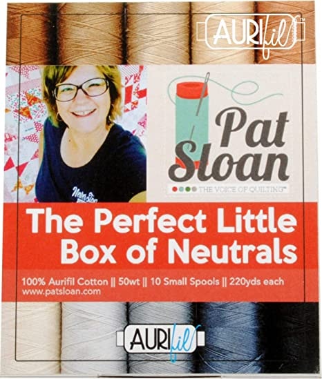 Pat Sloan Perfect Little Box of Aurifil Thread Set - Neutrals