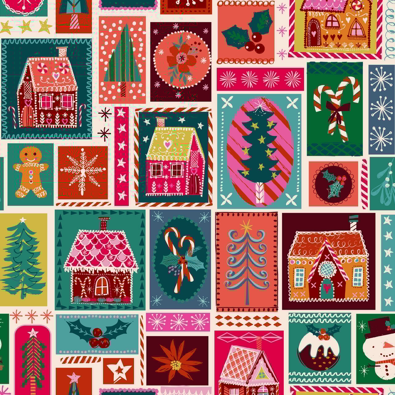 Patchwork Candy Houses
