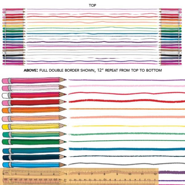 Pencil Club Double Border - Rainbow