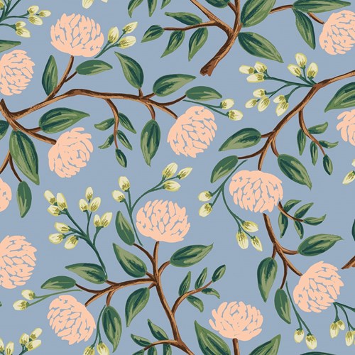 Peonies in Dusty Blue