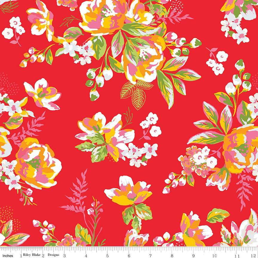 Picnic Florals Main WIDE - Red
