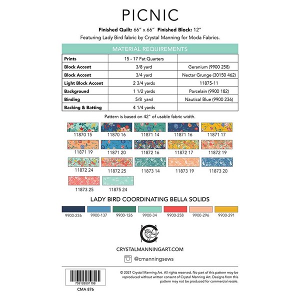 Picnic Quilt Pattern | Crystal Manning